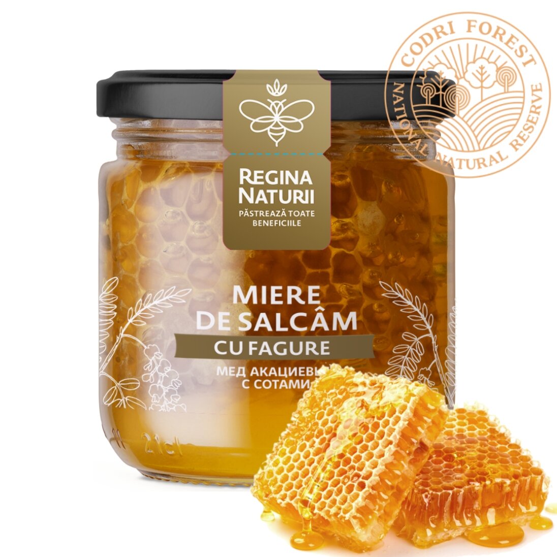 Mierea de salcâm cu fagure 250gr
