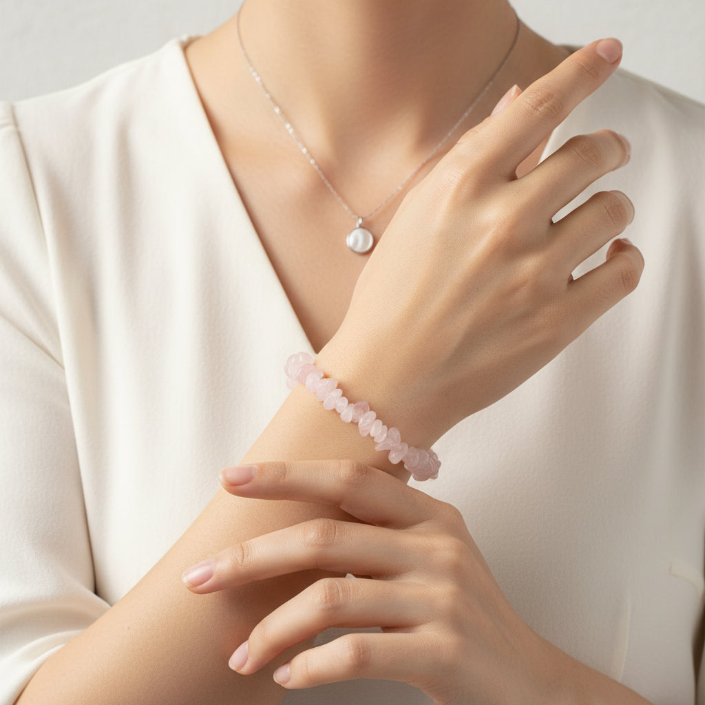Brățară – Cuarț Roz