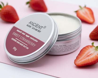 Unt de Corp Shea Parfumat – Căpșuni Dulci